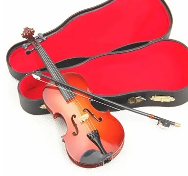 2017Mini violin model Decoration Viola model Pendulum birthday gift props violin box bow accessories