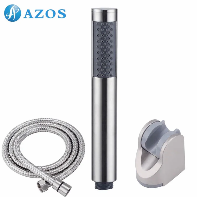 Bathroom Handheld Shower Head 1.5m Hose Bracket Holder Brushed Stainless Steel Color HHS005