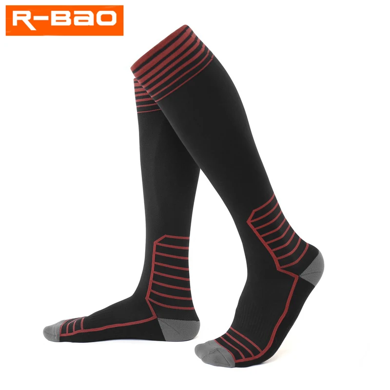 R-BAO Professional Cycling Sock Men Women Long Sport Compression Sock Bike cycle For Running Marathon calcetines ciclismo hombre