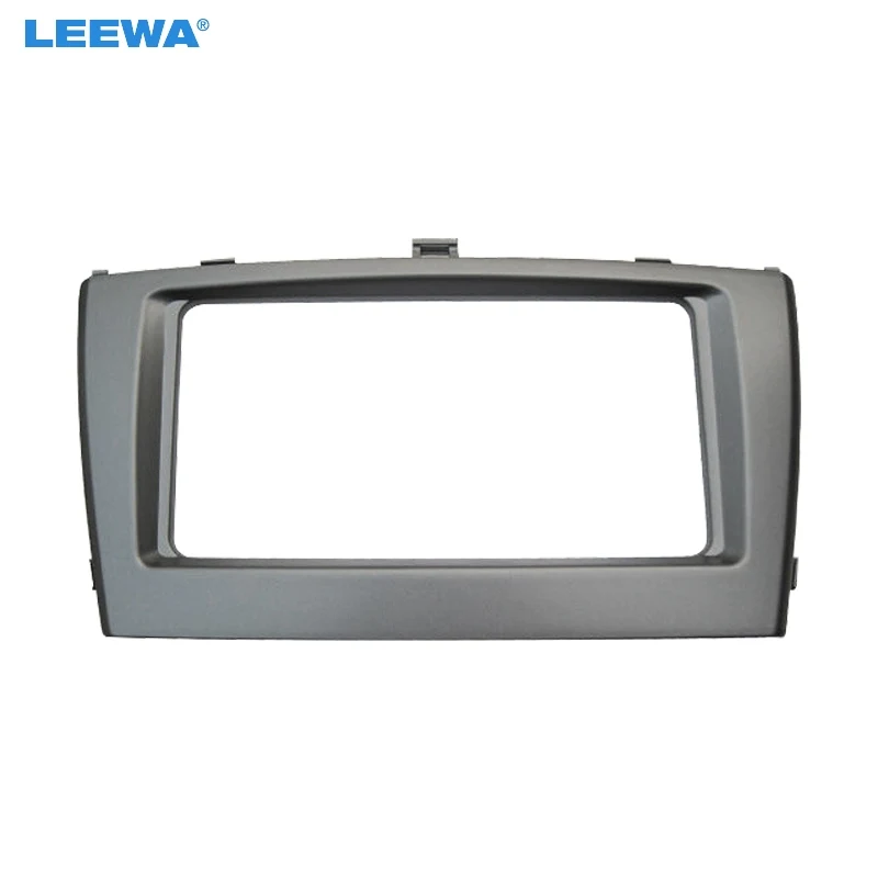 

LEEWA 2DIN Car Radio Fascia Frame for Toyota Avensis 09-15 Audio Facia Panel Frame Dashboard Adapter Trim 202*102MM #CA4855