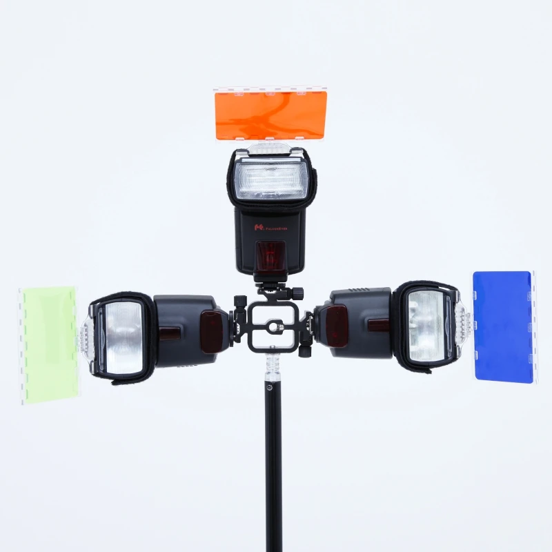 팔콘 눈 CFA-30K Kit Flash 스피드 라이트 30 색 색 젤 와 Barndoor & 반사판 & Bag 대 한 Canon Nikon YONGNUO GODOX flash