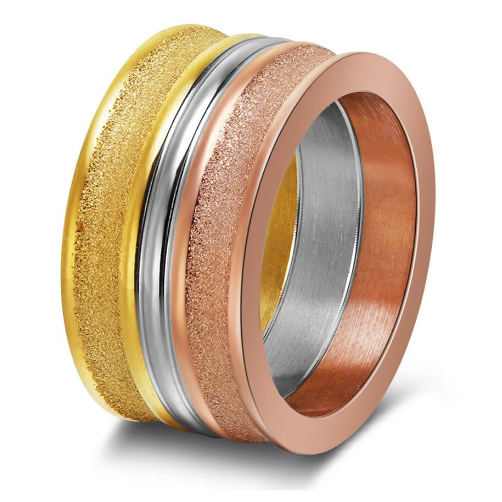 Fashion High Quality Multicolor Stainless Steel Women Jewelry Ring Engagement Ring for Women Men Wholesale