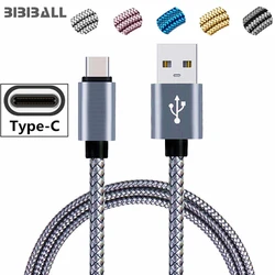 Cable USB tipo C de 1m y 2m de largo, cargador para Huawei P20 Lite, Samsung Galaxy Note 8, 9, A3, A5, A7, 2017, S8, S10, USB-C
