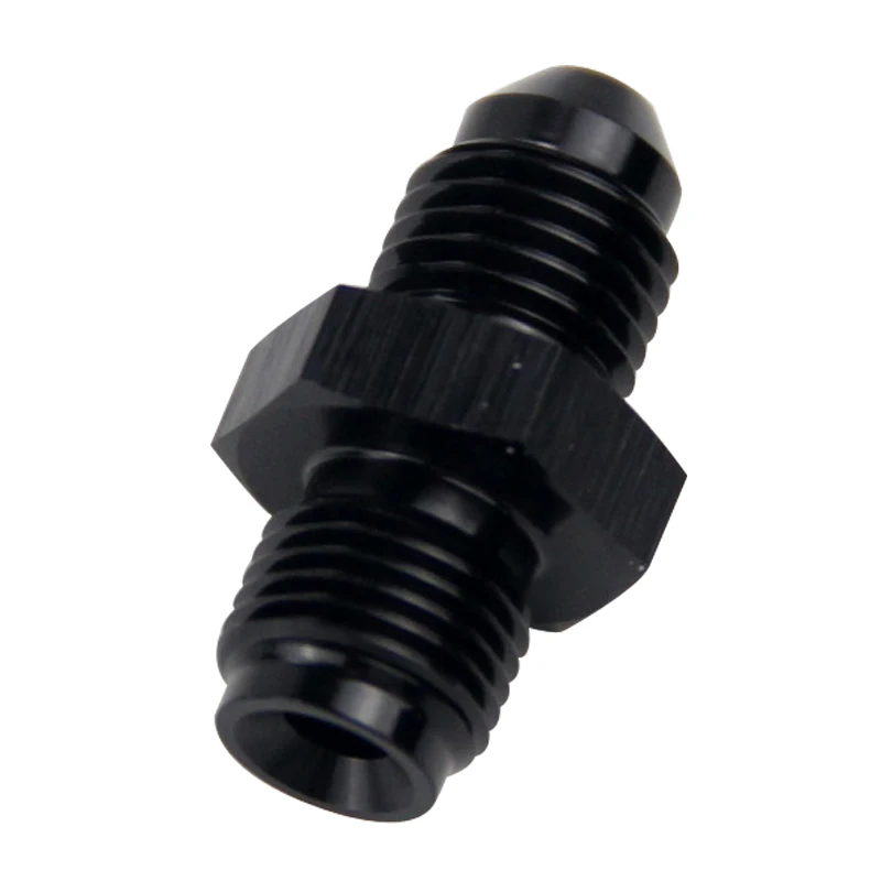 WLR - High Quality Aluminum AN4 4AN Turbo Oil Feed Adapter Fitting for GT28 GT30 GT35 7/16-24 to An4 Anodized FINISH BLACK