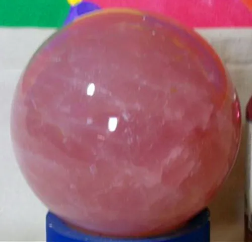 

Big Size Natural pink rose quartz Sphere crystal ball healing 95-120mm random 1pc