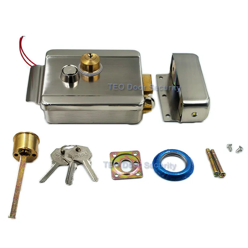 Access Entry Security System Wired Electric Lock DC12V Motor Lock Video Intercom Doorbell Door Access Control System