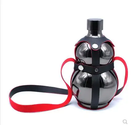 gourd shaped Portable water bottle outdoor stainless steel wine bottle