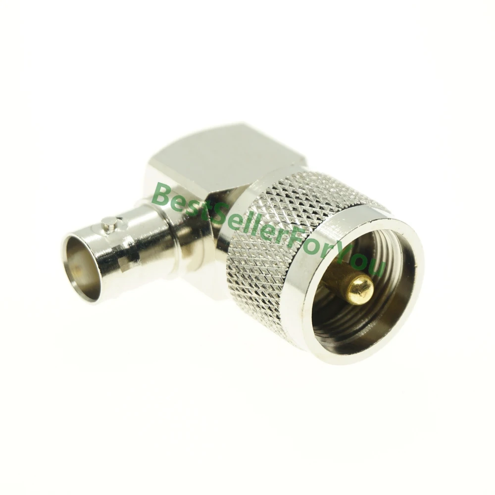 

Right angle UHF male PL-259 PL259 to BNC female 90 degree L Type Adapter RF Coaxial Coax connector