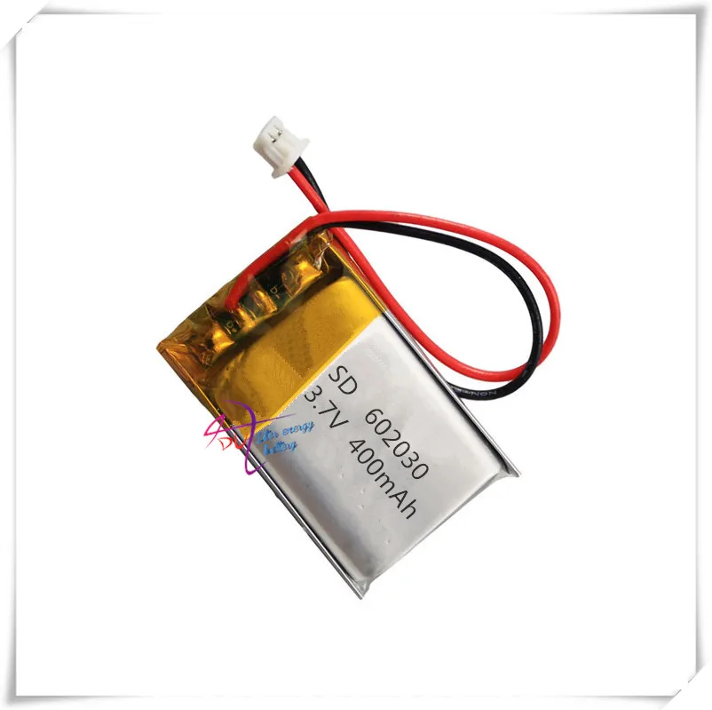 JST 1.25mm 2 pin 3.7 V 400 mAh 602030 bateria litowo-polimerowa punkt czytanie pióro z 1.25 nagrywanie dźwięku wtyczki