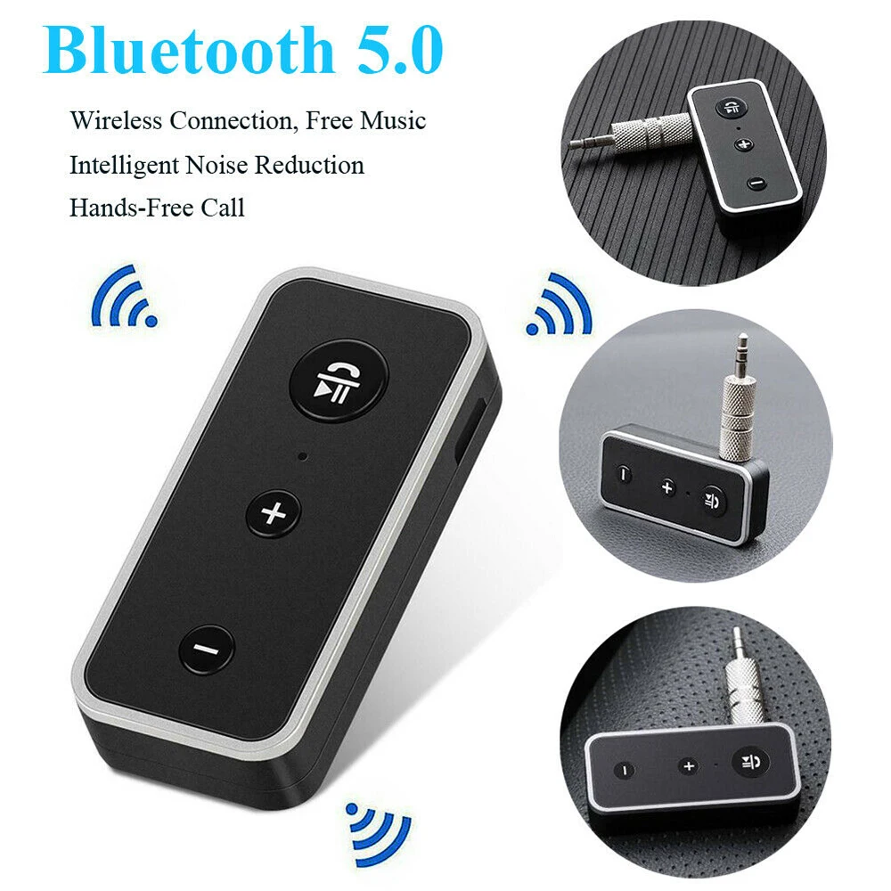 Bluetooth レシーバー 3.5 ミリメートルジャック車の Aux Bluetooth アダプタ 5.0 ワイヤレスステレオ音楽オーディオレシーバースピーカーヘッドフォンハンズフリー