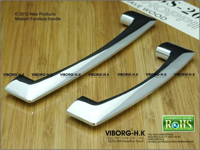 (4 pieces/lot) 128mm VIBORG Zinc Alloy Drawer Handles& Cabinet Handles &Drawer Pulls & Cabinet Pulls, SA-745-128PSS