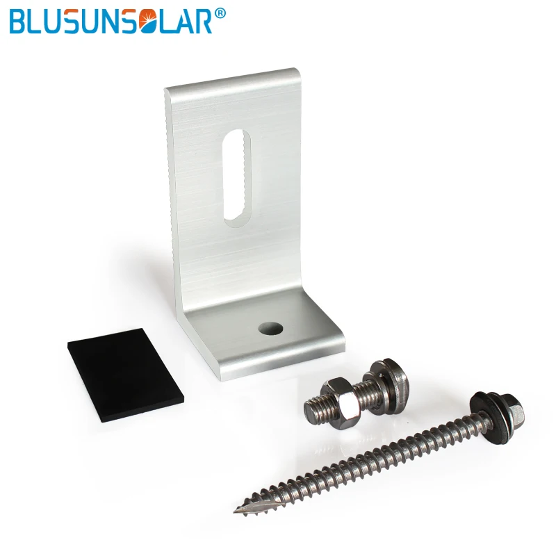 50 Sets High Quality L-Type Solar End Clamp 100% Aluminum Solar Clamp for Framed Module or Solar Panel Module FL0108