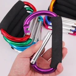 Ultra Big Size Carabiner Large D Button Sponge Handle Buckle D-Ring Shape Aluminum Alloy Sponge Shopping Hook Accessory