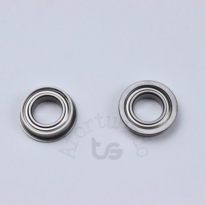 Flange Bearings 10pcs MF148ZZ 8*14(15.6)*4(mm) chrome steel Metal Sealed High speed Mechanical equipment parts