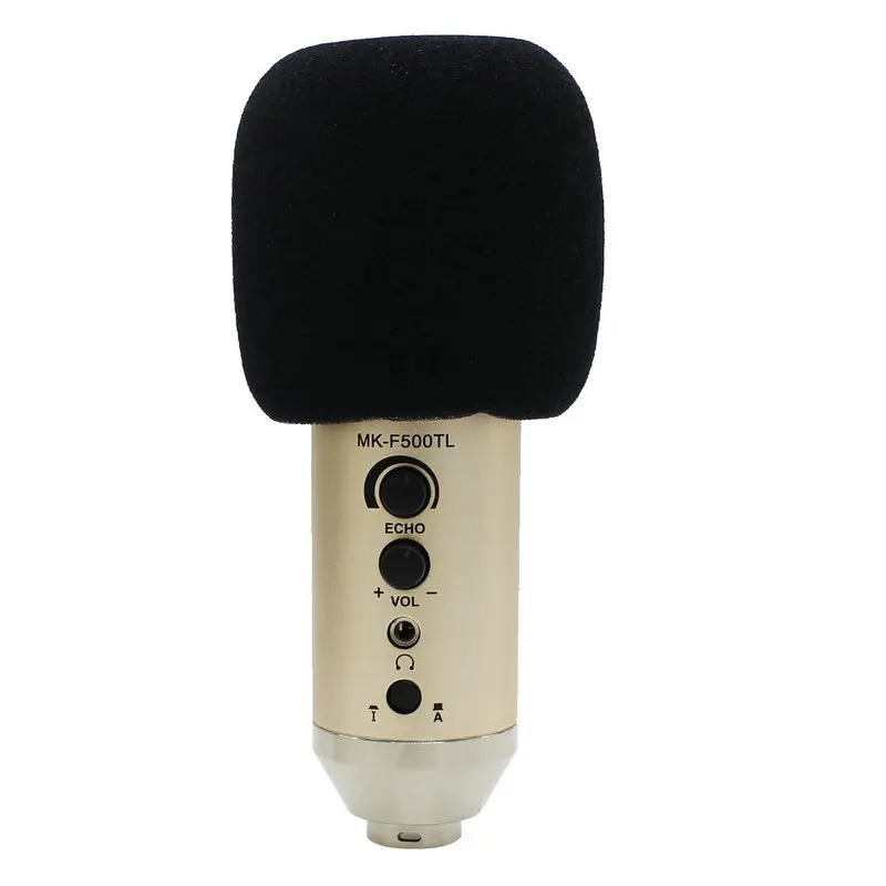 MK-F500TL ميكروفون الاستوديو USB مكثف تسجيل الصوت إضافة حامل سائق مجاني للهاتف المحمول تحديث الكمبيوتر MK-F200TL