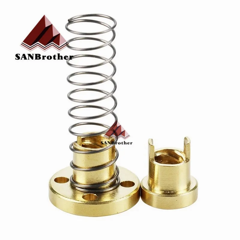 

Противоударная пружинная гайка T8, зазорная гайка для 8 мм Acme, винтовые винты с резьбой, детали для 3D-принтера CNC