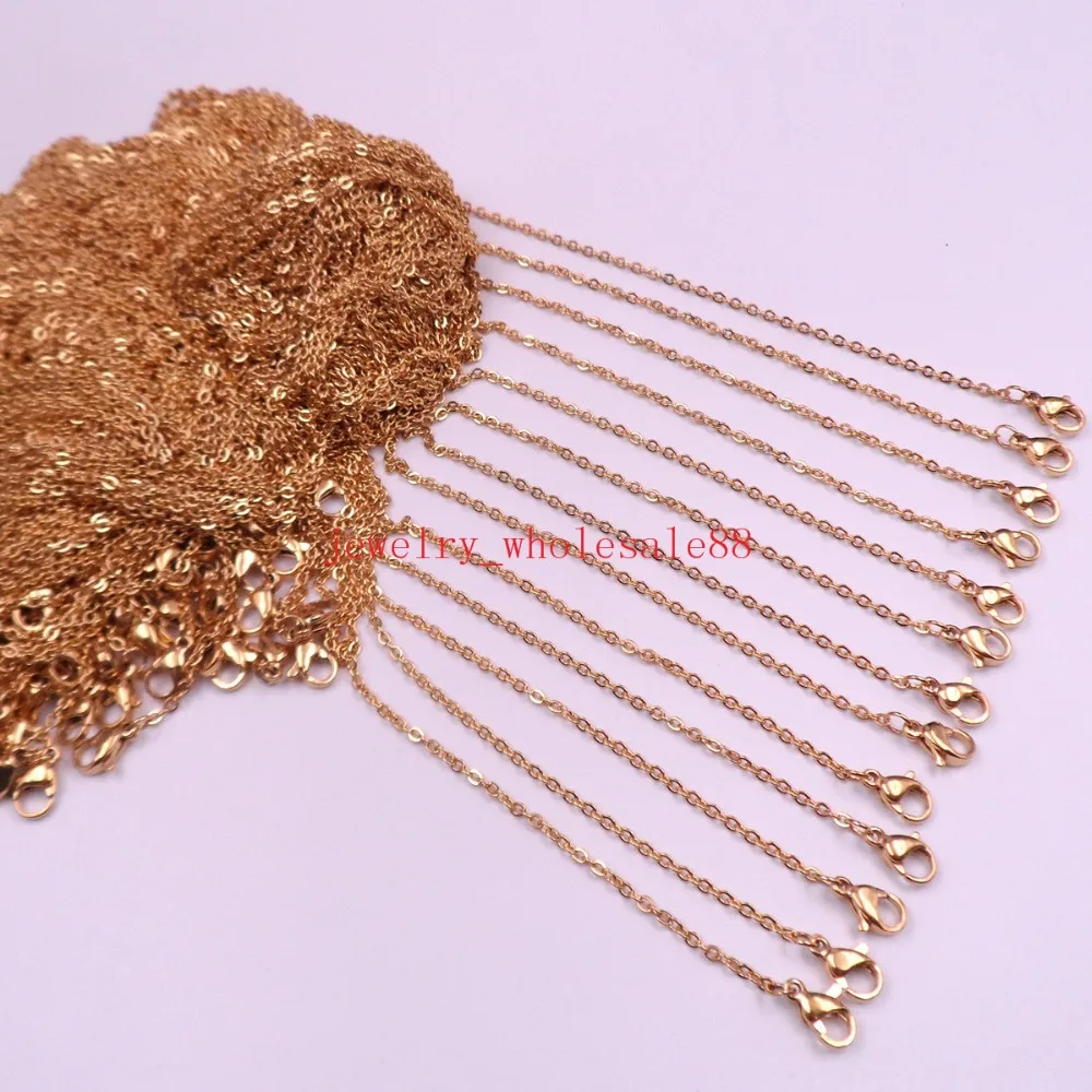 100pcs lot stainless steel 2mm wide joint Oval Link chain necklace fit pendant Fashion   jewelry