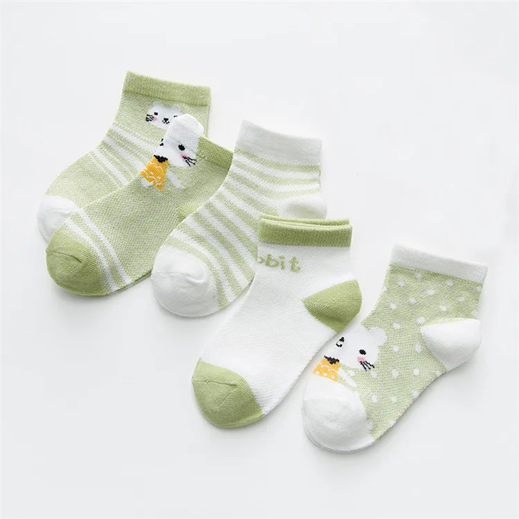 5 Paare/los Infant Baby Socken Für Mädchen Jungen Sommer Mesh Dünne Baby Socken Baumwolle Casual Druck Neugeborenen Kleinkind Junge Socke 0-24Month – Detail 8