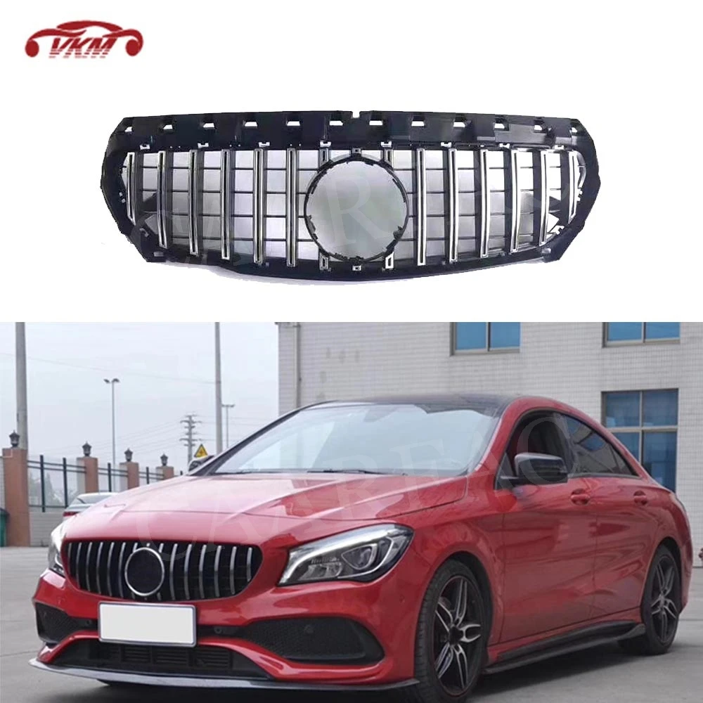 

ABS Front Grille For Mercedes Benz CLA Class W117 C117 CLA200 220 CLA260 2014-2018 Bumper Racing Grill Mesh Frame Cover GT Style