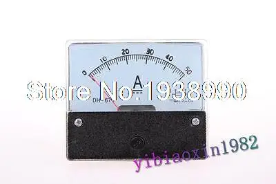 1pcs DC 50A Rectangle Analog AMP Current Meter Gauge DC 50A and Shunt