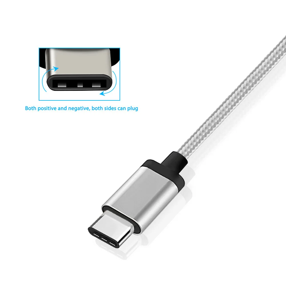 USB نوع C سريع شحن usb النايلون جديلة الحبل ل Xiaomi مي a1 5/5s هواوي p10 p20 زميله 10 لايت axon pro 7 النوبة z11/البسيطة s lg