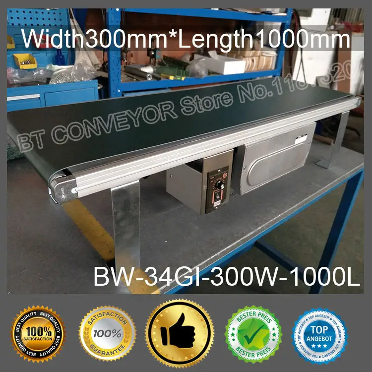 

Factory Supply Belt Conveyor 300mm Width * 1000mm 30Kg Loading PVC / PU Belt Constant or Variable Speed Compact Belt Conveyor