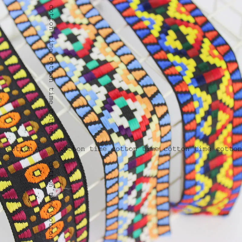 5yards/lot 4.7-5cm wide Folk-custom Jacquard Ribbon webbing Garment handmade sewing pet dog collar accessory lace AC211