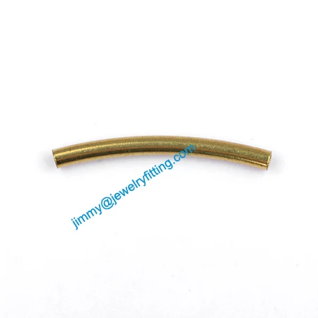 

Accessories Raw Brass matel European spacer tube beads Pave tube beads draw tube 1.8*20mm