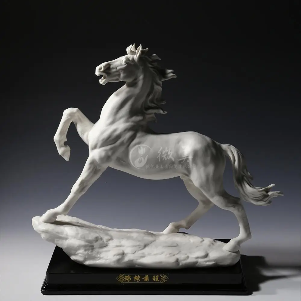 Dehua ceramic ornaments crafts decoration such as a horse in Trinidad will immediately made his mark