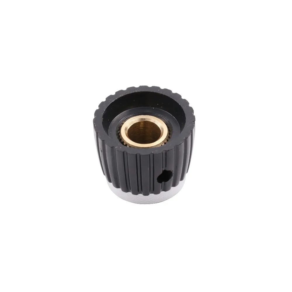19,5x15,5mm Aluminium Kunststoff Set Pointer Knob Cap Für Marshall Gitarre AMP Wirkung Pedal Overdrive 1/4 "Messing einfügen Schwarz Gold – Detail 12