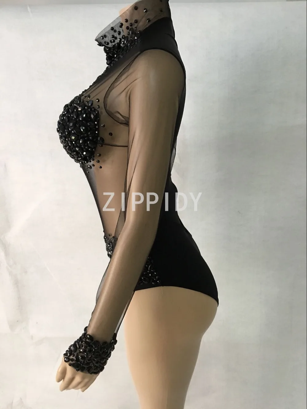 2018 5 Màu Sắc Lớn Đá Lưới Bodysuit Sinh Nhật Khiêu Vũ Bên Sexy Trang Phục Thanh Hộp Đêm Phụ Nữ Ca Sĩ Đội Trang Phục Thạch Vải