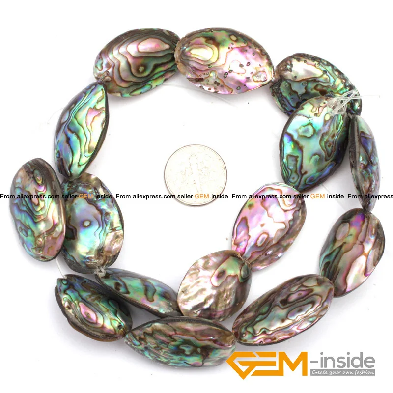 Marquise Rainbow Abalone Shell Natural Shell Beads Loose Beads For Jewelry Making Beads 2 Pcs & 6 Pcs Wholesale Free Shipping