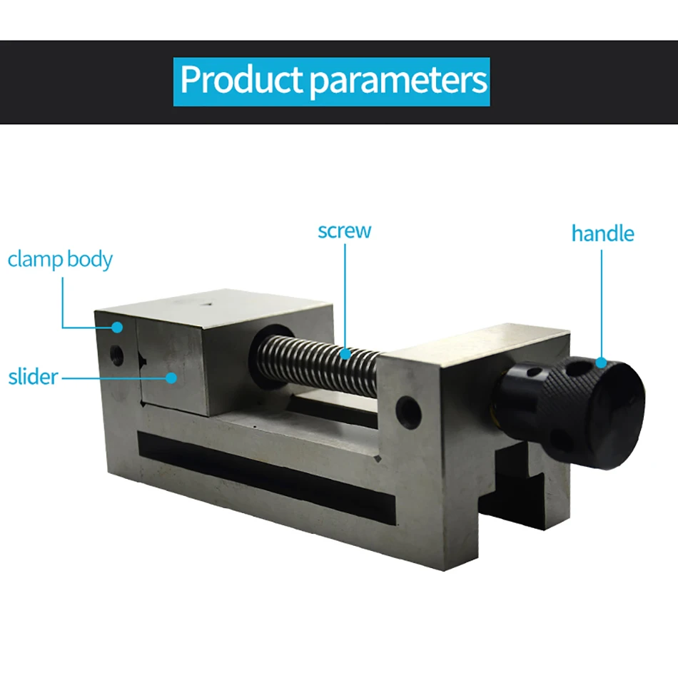 QGG80 Precise Manual Flat Vise Plain Vice Accuracy Full Steel 100% Forging