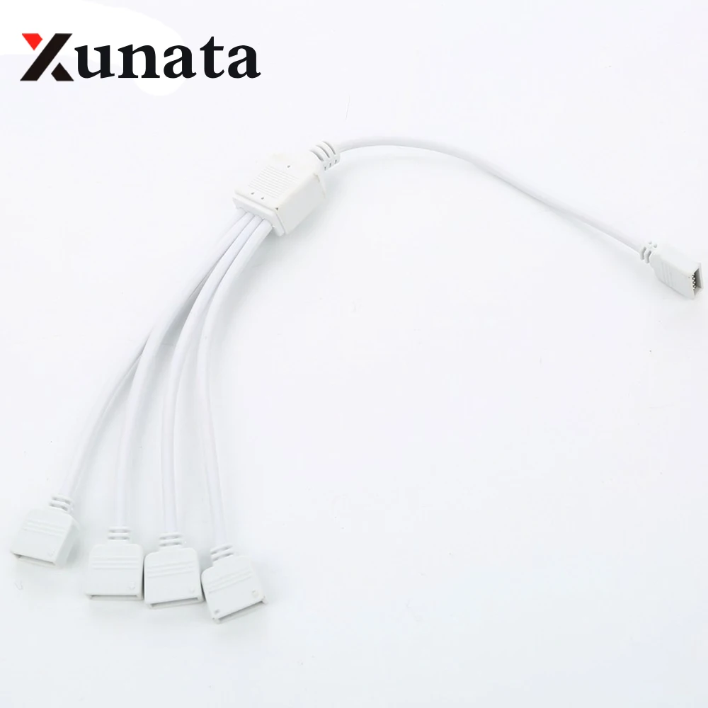 1pc 5 pin  RGBW Connector 1 in 2 3 4 Splitter female extension wire cable For rgb led strip, Good quality