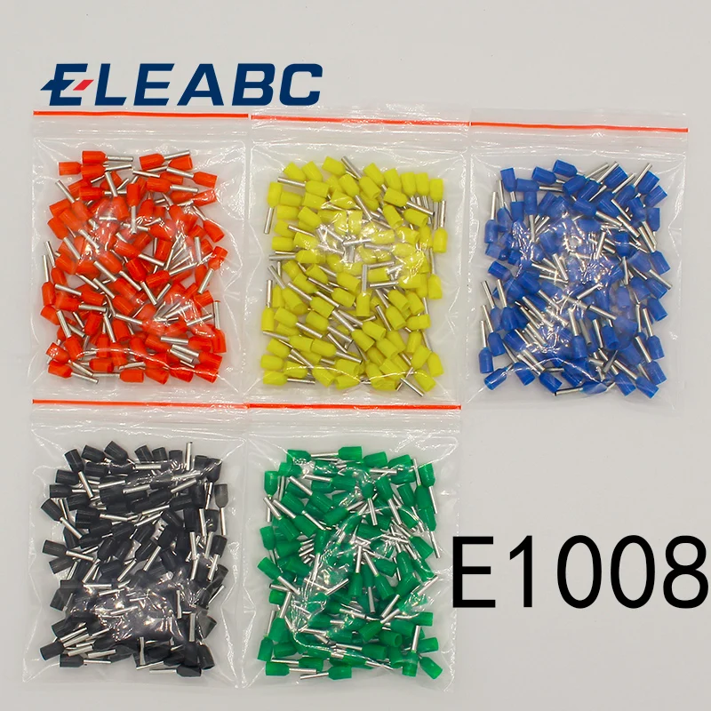 E1008 Tube insulating Insulated terminals 100PCS/Pack 1MM2 Cable Wire Connector Insulating Crimp Terminal Connector E-