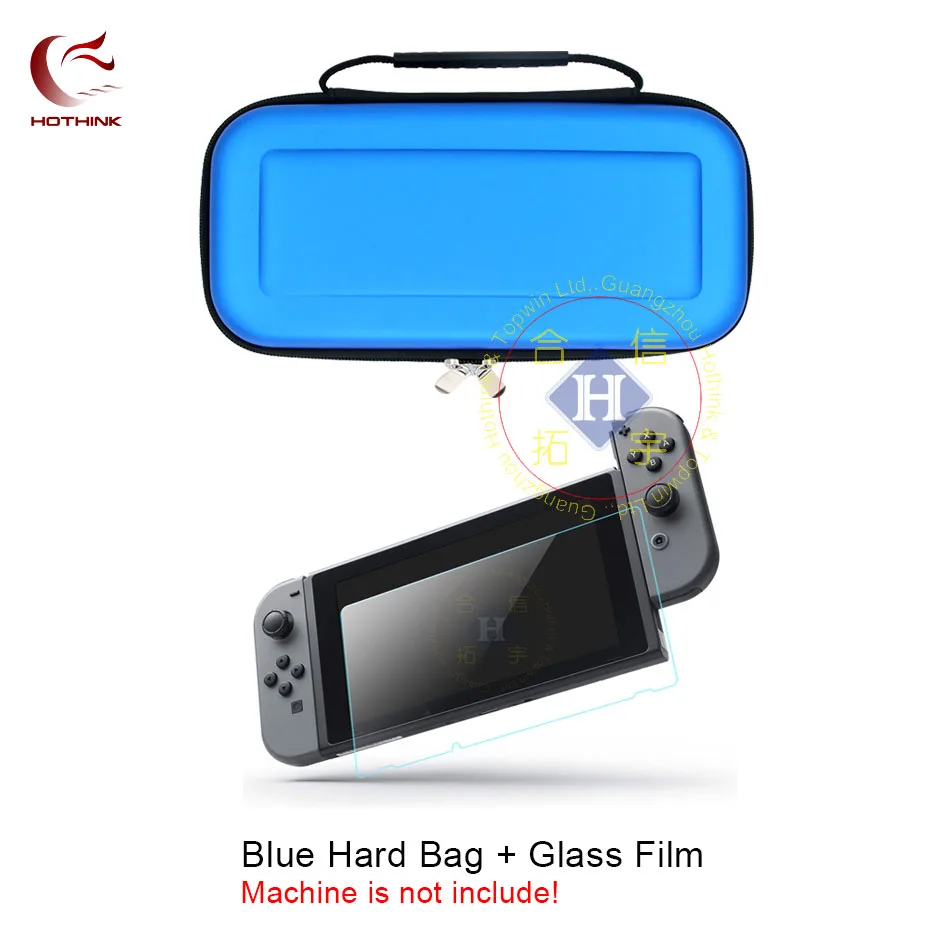 HOTHINK Жесткий Чехол для Переноски Чехол с 10 Держатель игровой карты + закаленное Стекло Экран Protecto для Nintendo Switch NS nintend