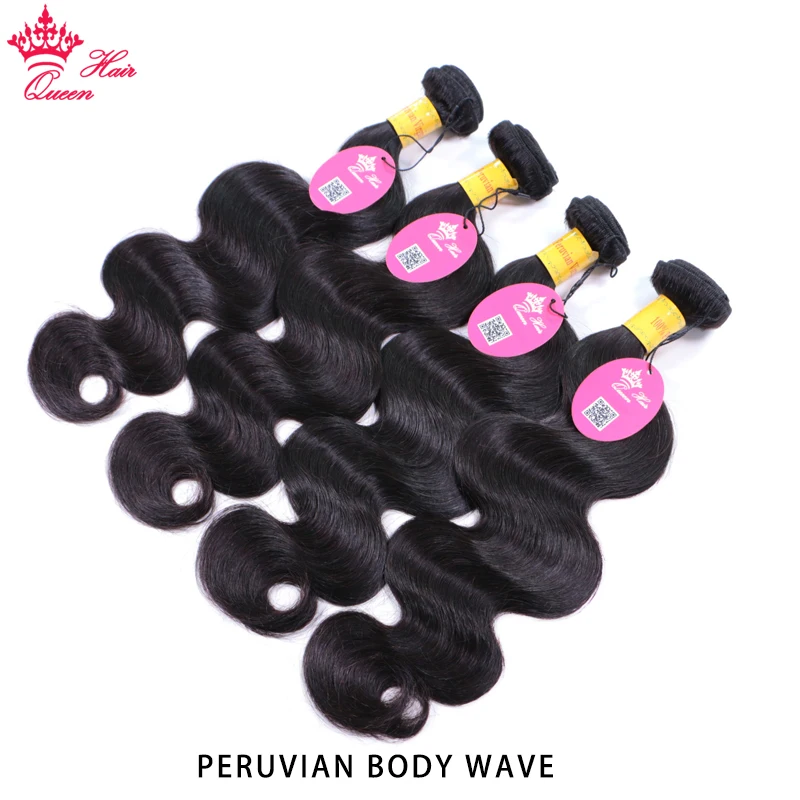 Body Wave Human Raw Hair Bundles With Lace Closure Peruvian Hair Weave Bundles Virgin Hair Extension Queen Hair Products