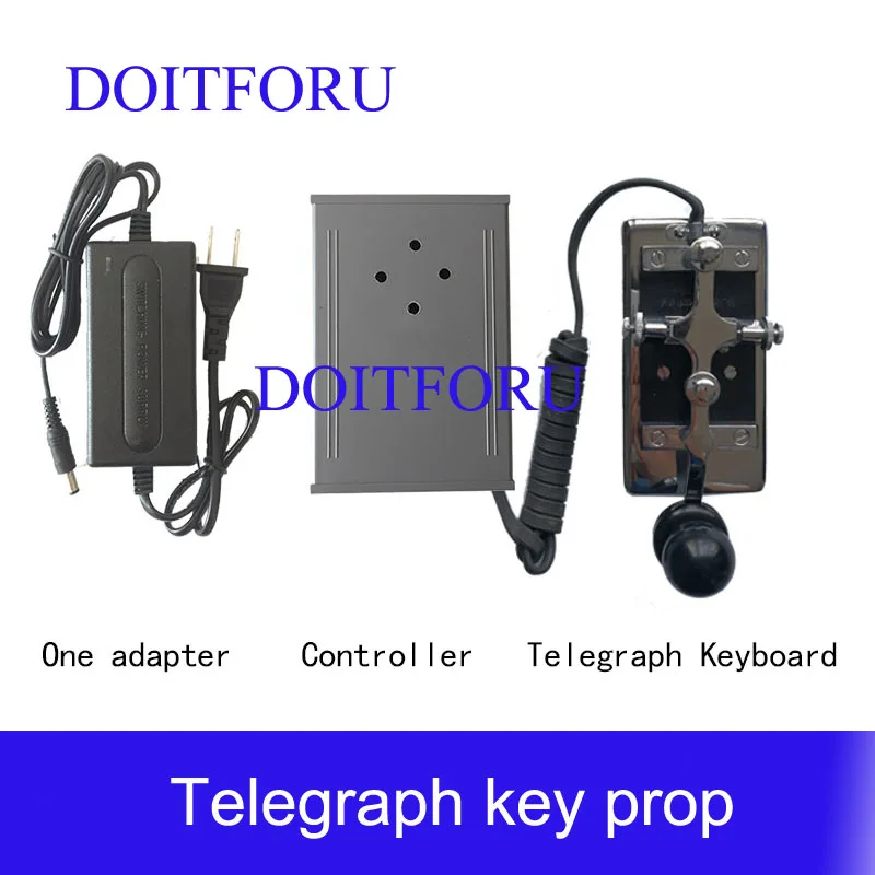 

Morse Code device escape room adventurer game prop enter password code via telegraph keyboard to unlock run away chamber room