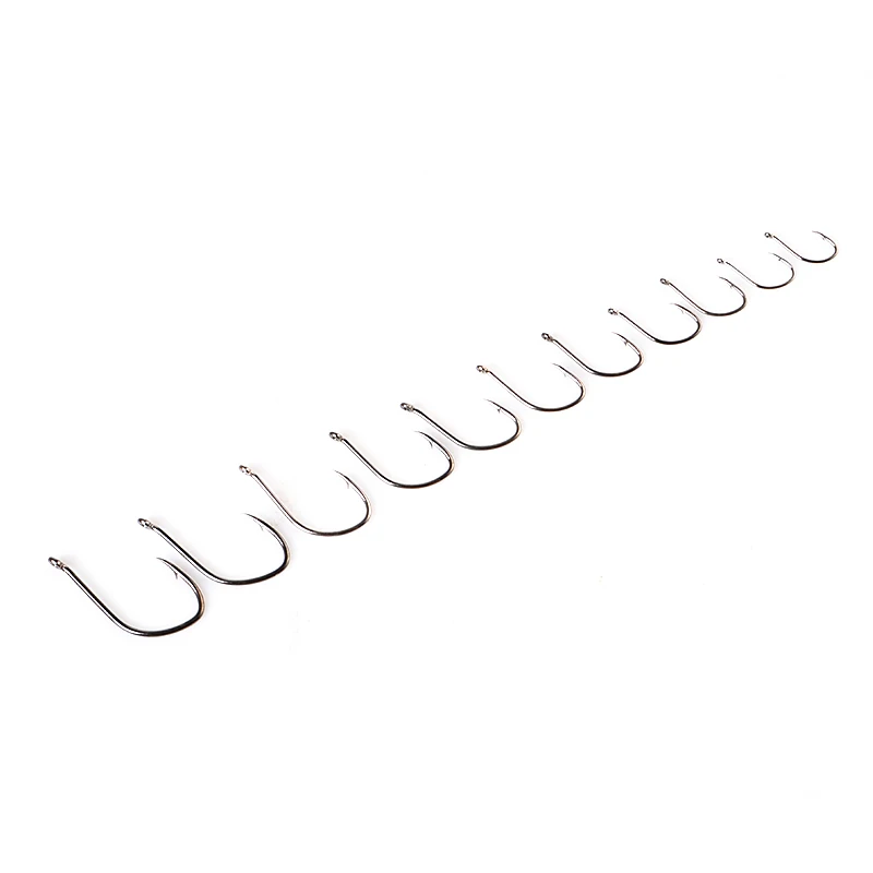 FTK Wide Gap Ringed Eyed AJI Fishing Hooks From JAPAN For Perch High-carbon Steel Barbed 7-10 Pcs / Lot Size2-14#  Needle Point