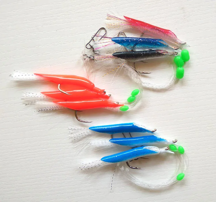 5pcs 6/0 red tuna Cod bass Sea rig Sabiki rigs flasher rig boat fishing game fishing lure jigging lure