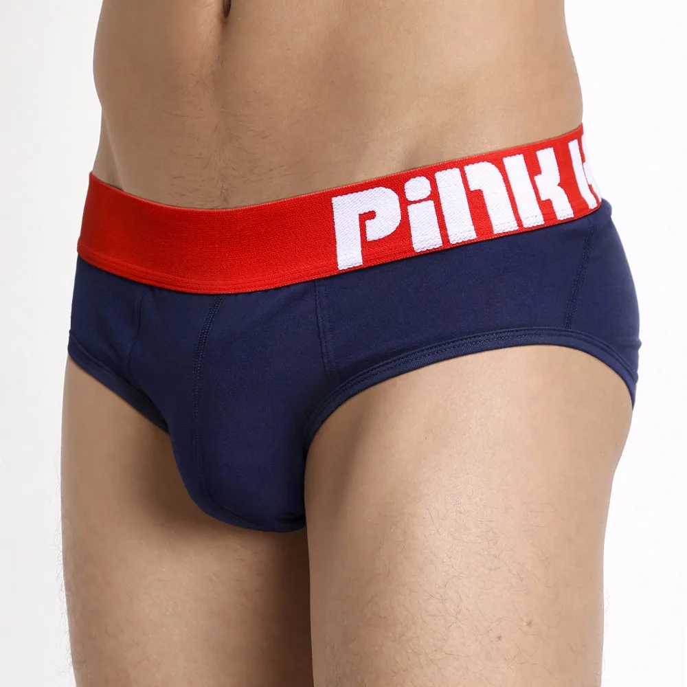New Pink Heroes High Quality Cotton Underwear Men Briefs Solid Color Men Underwear Shorts Sexy Male Underpants