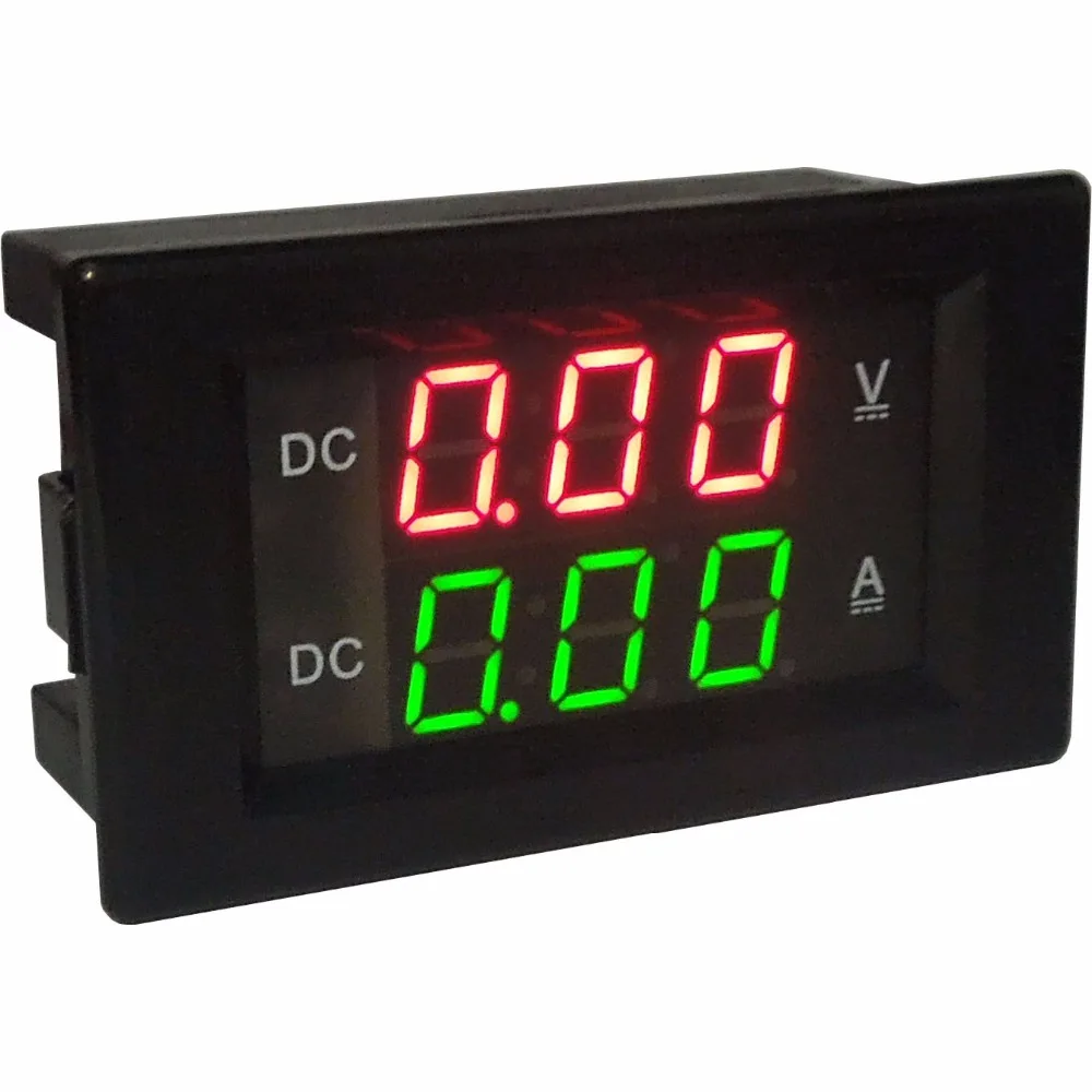 DC  100V20A    Digital Voltmeter Ammeter DC VOLT AMP Tester Gauge with red and green Led  independent power supply