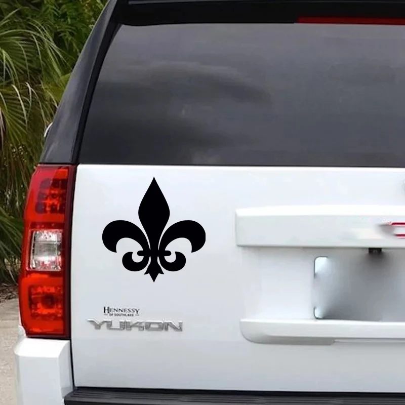 CS-461#Various Sizes Sticker on car Heraldic lily version 2 Cool car sticker and decal white/black vinyl auto car stickers