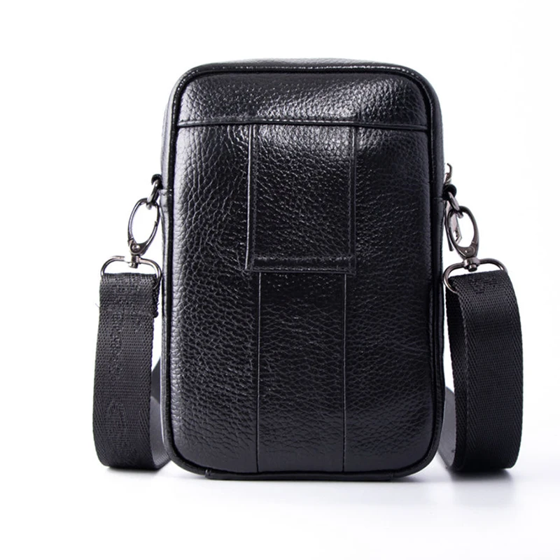 Men's Genuine Leather High Quality Multi-Function Pockets High Quality Exquisite Mobile Phone Credit Card Storage Bag Waist Pack