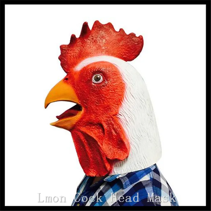 

Free shipping Halloween Christmas Cosplay Cock Rooster Mask Chicken Head Mask Costume Animal Full Head Mask Aduls Size in stock