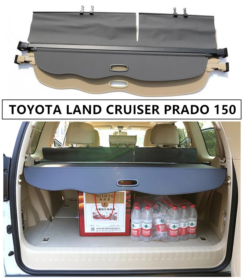 

Rear Trunk Cargo Cover For TOYOTA LAND CRUISER PRADO FJ150 LC150 2010-2021 High Qualit Car Security Shield Accessories