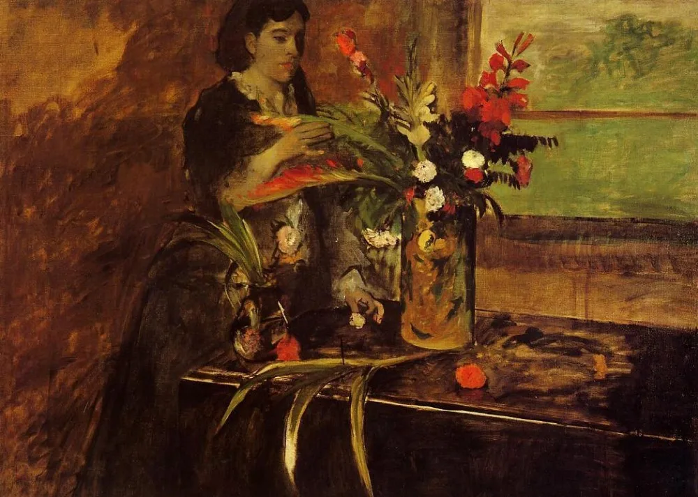 High quality Oil painting Canvas Reproductions Portrait of Mme. Rene De Gas, born Estelle Musson (187By Edgar Degas hand painted