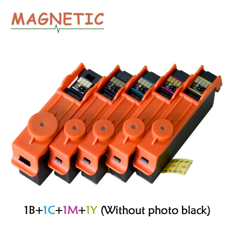 4Pcs Magnetic Compatible Ink Cartridges For HP364 For HP 364 5510 5515 6510 B010a B109 B110a B110c B110e B209 B210 Printer 364XL