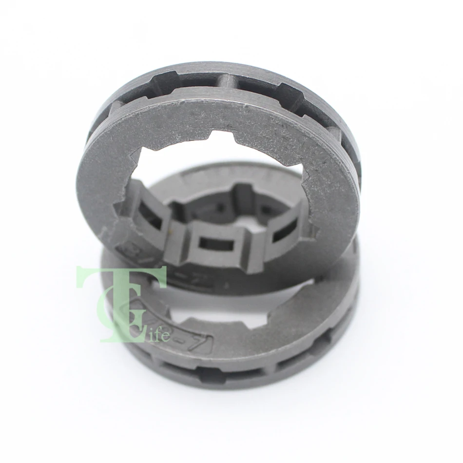 Husqvarnaチェーンソー用クラッチリムスプロケット,2ピース/ロット3/8 ",7t,61 66 266 268 272 362 365 371 372 385,交換68210