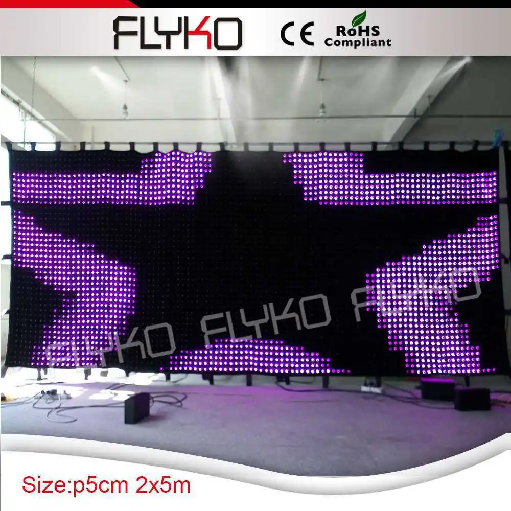 Hot sale led display /led stage backdrop curtain for night bar